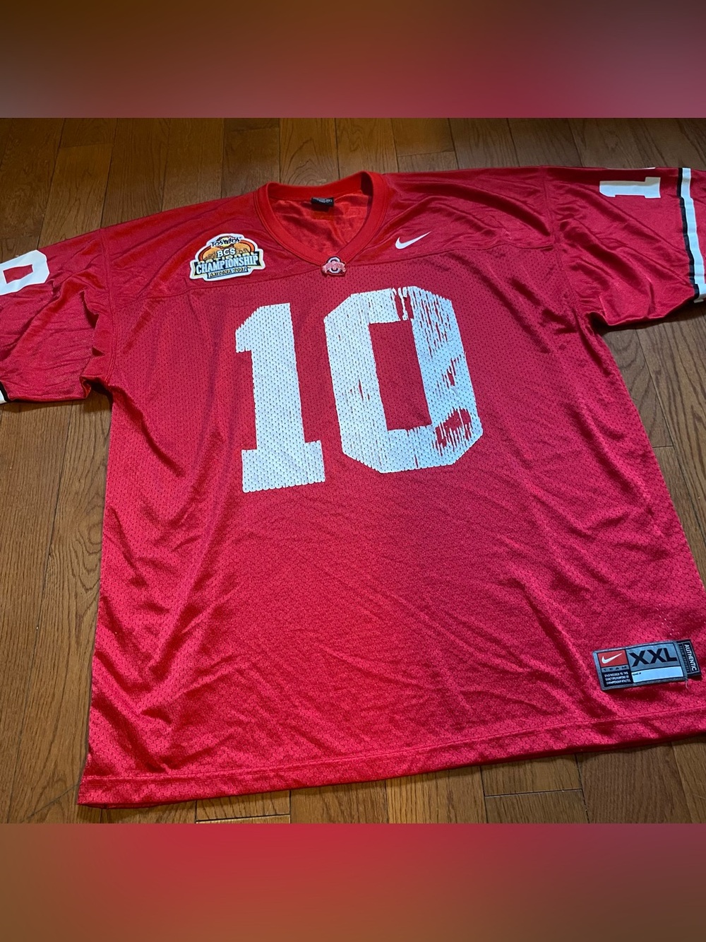 Vintage 2000s Nike Ohio State Buckeyes #10 Tostitos 2007 National Championships